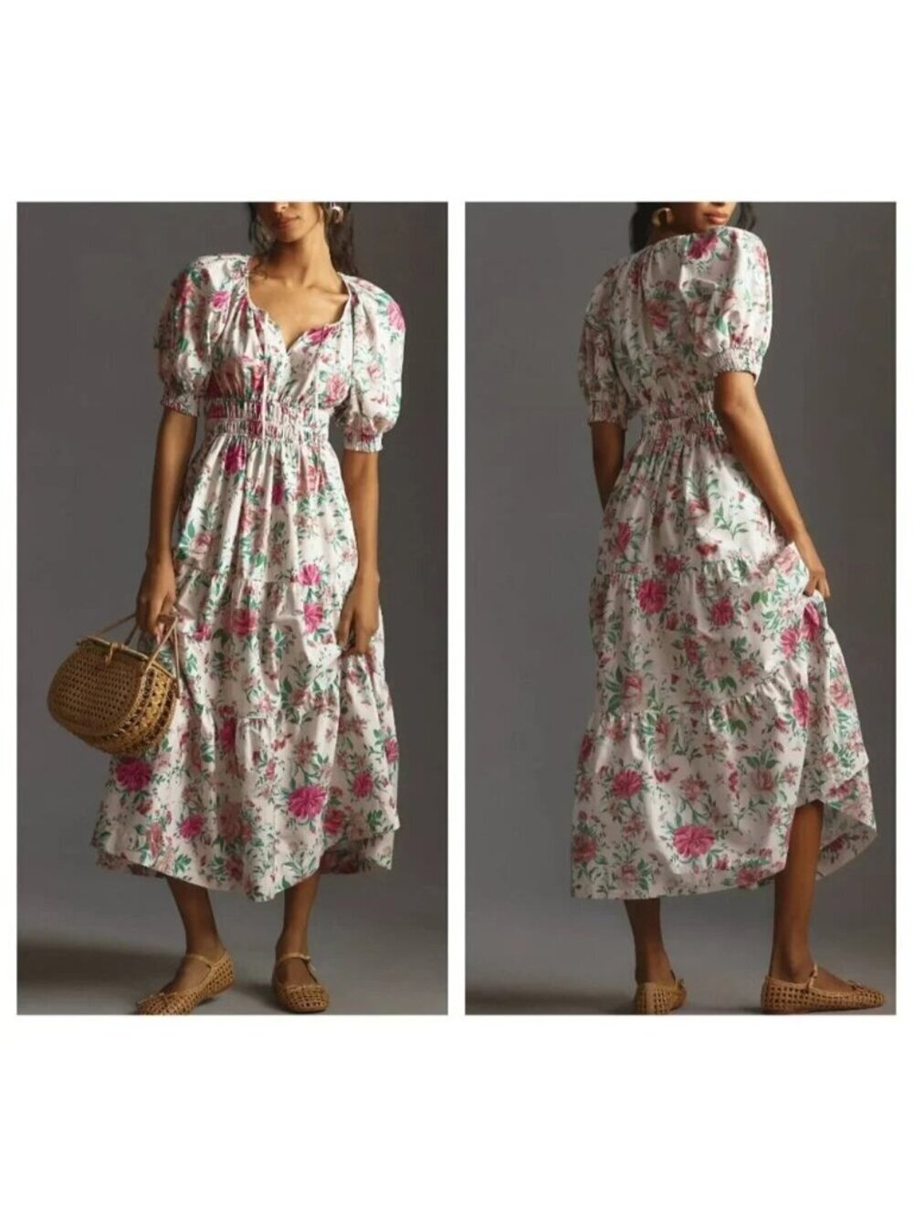 Anthropologie Floral Somerset Maxi Dress S